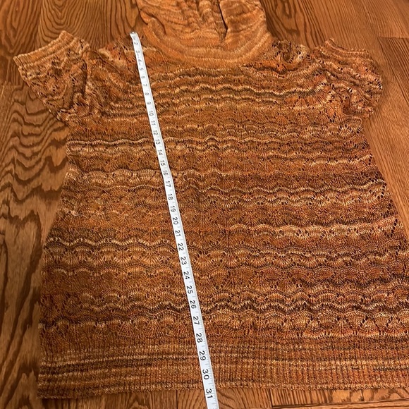 CATHERINES NWT CROCHET lightweight knit layering sweater cowl neck 1X rusty - Picture 12 of 12